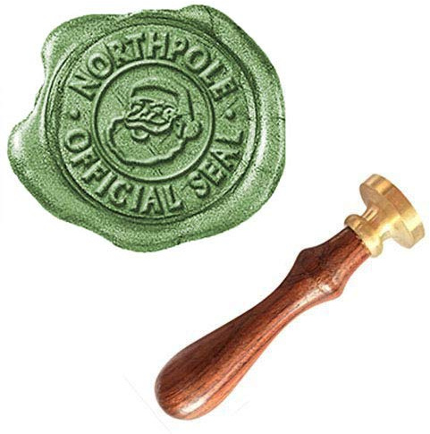 MNYR Vintage Santa Claus Northpole Official Seal Wax Seal Sealing Stamp Wedding Invitation Snail Mail Wine Package Christmas Card Letter Envelope Embelishment Parcel Gift Wrapping Wax Seal Stamp Set