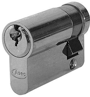 ASEC 5-Pin Euro Half Cylinder - 40mm (30/10) Nickel Plated