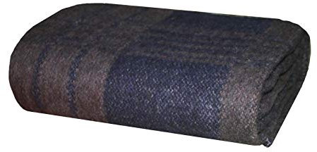 Manta de lana virgen, colcha, lana, lana de oveja, manta de camping, manta de cordero (100 x 140 cm, tinta gris)