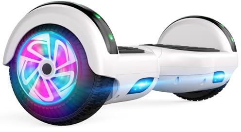 Hoverboard, 6,5 due ruote auto-bilanciamento Hover Board con altoparlante Bluetooth e luci LED di moda per bambini (bianco)