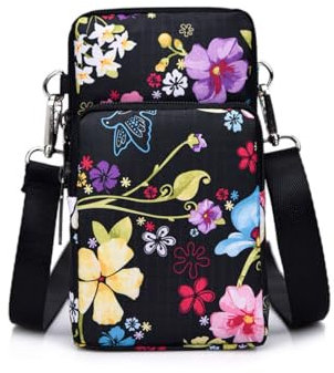 JEYORZY 1 pcs Borsa a Tracolla da Donna in Nylon, Borsa a Tracolla da Donna, Borsa a Tracolla, Portacellulare Tracolla Donna, Cellulare Portafogli Donna con Tracolla, borsa a tracolla stampato