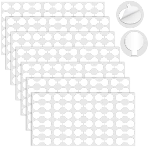 Caianwin 600 Stück Klebepunkte Doppelseitig mit Griffdesign Transparente Selbstklebende Glue Dots, Rund Ablösbar Klebesticker für Auto Dekorationen, Ballons, Partydekoration, Bastelprojekte (10mm)