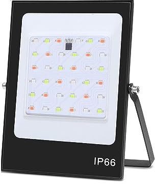 Fari da esterno, luci esterne, Proiettore A LED RGB Ultra Sottile Con Telecomando 30W 50W 100W 200W Riflettore IP66 For Illuminazione For Proiettori For Esterni ,per porta d'ingresso, cortile, strade(