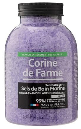 Corine de Farme Sels de Bain Relax Lavande - Détente et Bien-être Naturel - Formule Apaisante aux Huiles Essentielles - Bain Aromatique pour Relaxation et Sérénité
