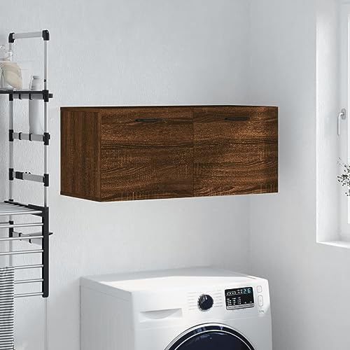 QZZCED Armoire flottante en contreplaqué avec grand espace de rangement et fonction présentoir pour décoration de maison, étagère murale pour organisation et présentation