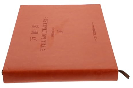 NULYLU Manuale Libro Contabile in Finta Pelle Marrone, Formato Orizzontale 320 Pagine, Tascabile e Leggero per Studenti, Viaggiatori e Impiegati, Quaderno Pratico per Contabilità