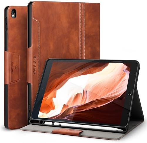 Antbox Hülle für iPad Air 3 2019 10.5 Zoll/iPad Pro 10.5 2017 mit Pencil Halter Auto Schlaf/Wach Funktion PU Ledertasche Schutzhülle Smart Cover