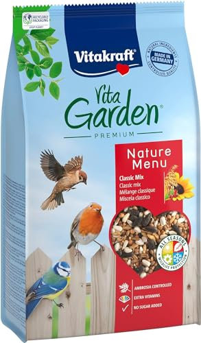 Vitakraft Vita Garden, Classic-Mix, Vogelfutter für Wildvogel, mit Nährstoffen und Vitaminen, ohne Zusatz von Zucker (1x 1kg)
