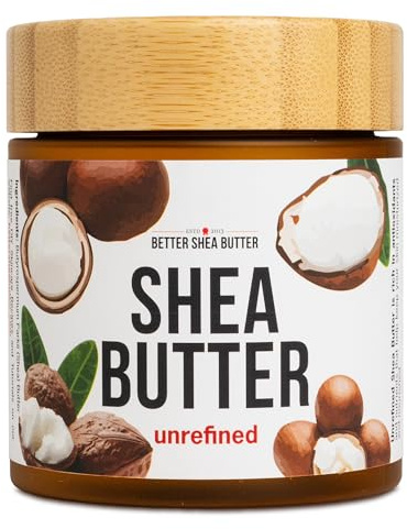 Raw Shea Butter – 100% Pure Unrefined African Shea Butter | Moisturizer for Dry Skin, Face, Hair & Scalp | DIY Body Butter, Lip Balm & Soap Base | Smoky Scent (8 oz Jar)