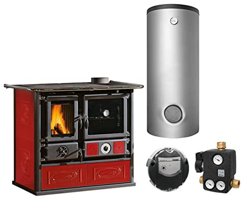 La Nordica KS1569 Termorosa XXL Nero DSA Wasserführender Küchenofen Spar-Set Pufferspeicher TPSM 600