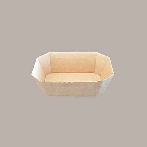 Lucgel Stampo Forma Cottura in Carta Forno Usa e Getta per Pane Easy Bake 500 g 153x88H60mm - 10 pezzi -