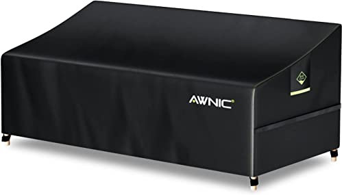 Awnic Sofa Überzug Couch Bezug Abdeckung für 3 Sitzer Wasserdicht Lounge Sofa Schutzhülle für Gartensofa Wasserdicht 420D Polyester 220x85x61/71cm