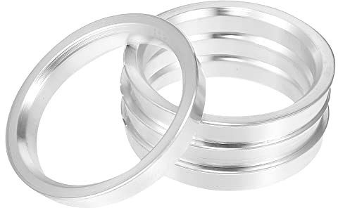 X AUTOHAUX Bague De Centrage Argentée 4pcs pour Voiture en Aluminium | Diamètre Extérieur 70.1mm, Diamètre Intérieur 60.1mm, Épaisseur 10mm, Usinage De Précision, Anti-Vibration
