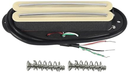 FLEOR Alnik 5 Hot Rail Humbucker Single-Coil-Tonabnehmer 6-7K Humbucker Creme Fit ST SQ TL TE Gitarre