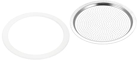 sourcing map 3 joints en silicone 72 x 88 mm et 1 filtre en acier inoxydable 82 x 72 mm pour cafetière moka de 12 tasses