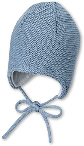 Sterntaler Unisex barn stickad mössa baby stickad mössa med fleecefoder, blå, 41