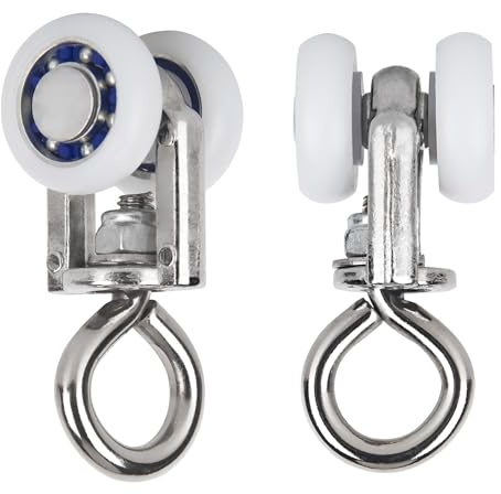 YXHOMME Curtain Track Rollers Curtain Mute Wheel Rollers Hook Pulley Runners/Sliders for Ceiling/Wall Mount Curtain Tracks 30PCS