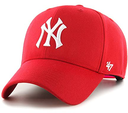 47 Brand MLB New York Yankees Cap B-MVPSP17WBP-RDB, Mens Cap with a Visor, red, One Size EU