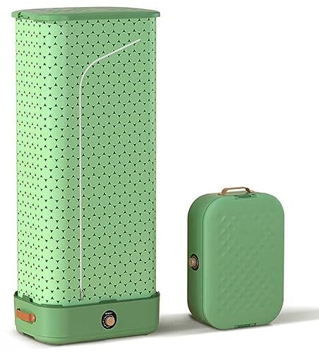 HYQNG Sèche-Linge Automatique Portable 900 W Pliable Sèche-Linge Repasseuse Sèche-Linge Chauffant à 360 ° avec minuterie de 180 Minutes, adapté pour Les Appartements ou Les dortoirs Green