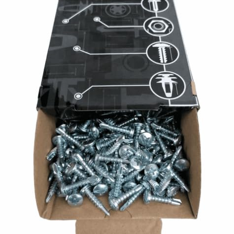 SIO 250 Tornillos Autoperforantes 5x19 mm para Tapones de Matrícula Coche y Moto – Tornillos para Placa Matrícula – Acero Resistente Automoción