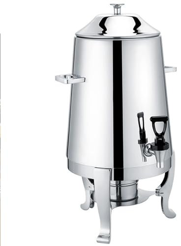 LYXXW Coffee Hot Water Dispenser Heating Alcohol Tea Dispenser Hot Drink Dispenser Mulled Wine Kettle Juice Bucket Stainless Steel Coffee Pot, for Office, Parties, Cafe, Picnics Etc,Silver