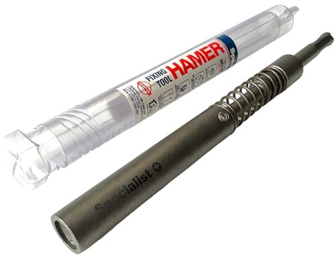 Specialist+ Hamer Nuss Treiber für Metalldübel, Stahl Aluminiumprofile zur Befestigung an Decken und Wänden - Deckenmontage im Trockenbau - Geeignet für SDS-Plus Bohrhammer