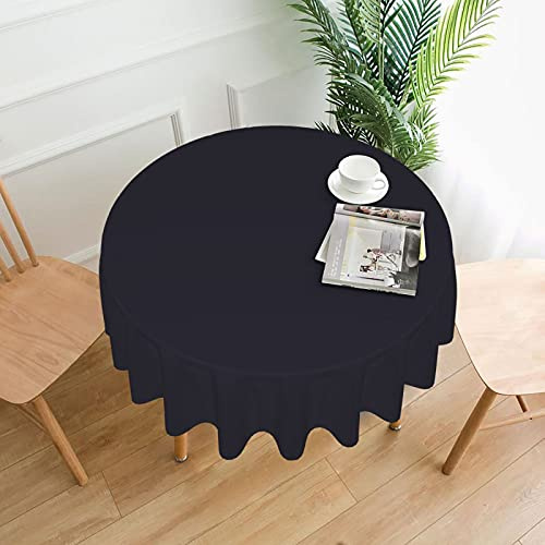 BeNtli Nappe Ronde, Couverture de Table Lavable pour Pique-Nique Camping fête Cuisine Salle à Manger 60 Pouces Violet Gentiane foncé imprimé