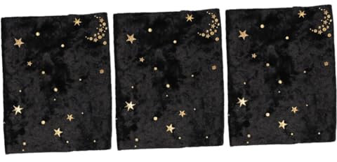 3St Bucheinband aus Stoff protect schutzzelt Persönlichkeit pürblack Buchsammlung the prot sichschutz überzüge blacki blackh Bücherregale Handbuch Stoffbuch Bronzierendes Samttuch