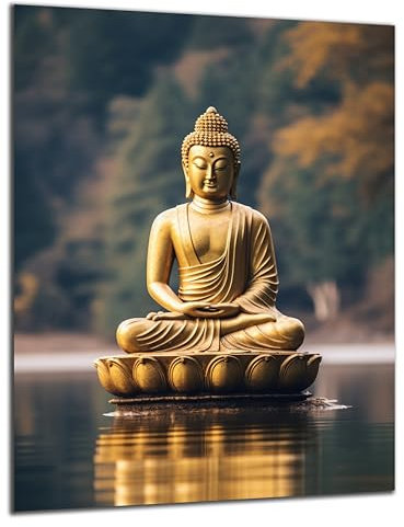 Munera Design - Bild 56x84 - Buddha-Figur im Wasser - Wand-Bilder Wohnzimmer