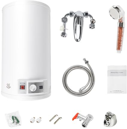 Elektro Warmwasserspeicher 50 Liter 2000W Boiler Wasserboiler MIT Sicherheitsventil,Dusche,Warmwasserboiler 30-75 ℃