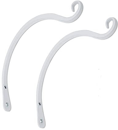 ANDRESLAD Plant Garden Hanger Hook Wall Hanging Flower Basket Holder White Sturdy and Easy to Install for Decor