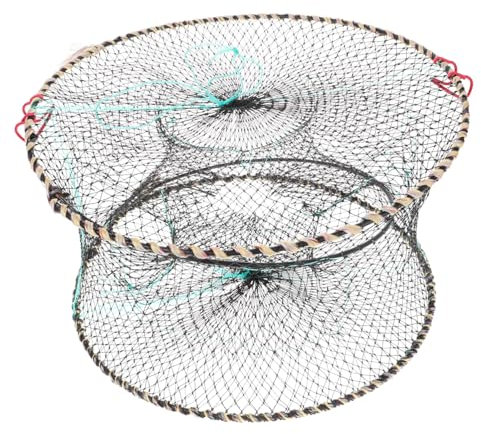 KOMBIUDA Faltbare Fischreuse Und Krabbenfalle Netzkäfig Für Große Und Kleine Fische Tragbares Wurfnetz Zusammenklappbare Krebsreuse Effektives Zubehör Für Das Angeln Und Fangen Von
