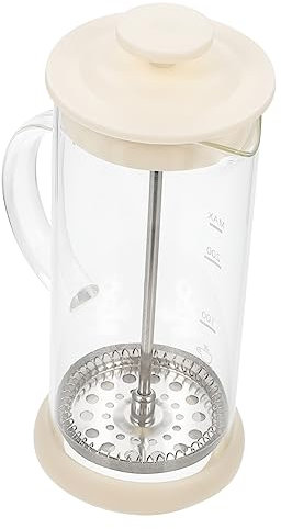 Ciieeo Espumador Manual de Acero Inoxidable para Café Café con Leche Moca Jarra de Vidrio Fácil de Limpiar