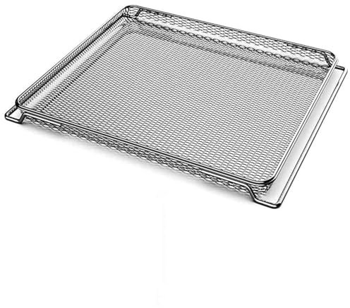 TUBBEK Air Fryer Oven Basket Replacement Baking Trays for ninja DT201 DT251 Stainless Steel Mesh Basket Airfryer Accessories(Grill Pan)