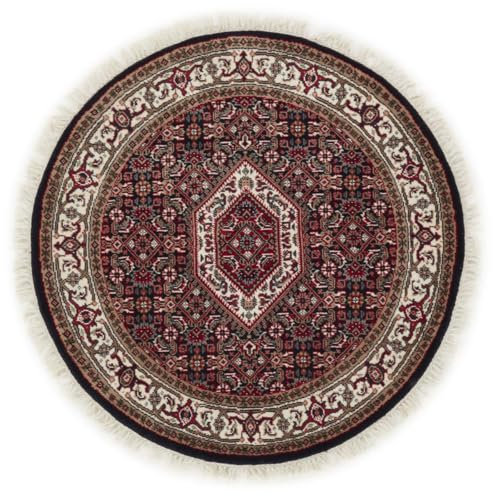 Nain Trading Indo Bidjar 102x100 Handgeknüpft Orientteppich Rund Teppich Wolle Indien