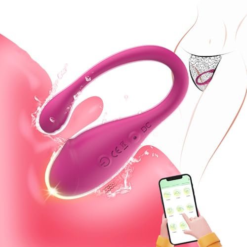Jinqian Vibrator mit App Fernbedienung Sex Spielzeug für die Frau,Mini Vibration für Frauen mit 9 Vibrationsmodi Klitoris Stimulatior G-Punkt-Vibratoren Leise Vibro ei für Unterwegs Sex Toys