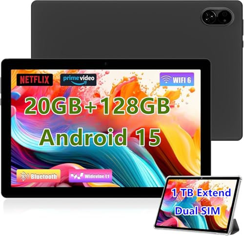 Tablet Android da 10,1, 20 GB + 128 GB, Octa-Core, 1 TB TF Extend, 2,5 GHz, Dual SIM, 8 MP + 13 MP, fotocamera 4G LTE, WiFi, Type-C