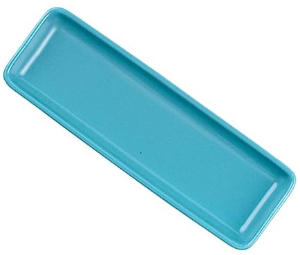 Didiseaon Vassoio Ceramica Per Sushi e Snack Design Lungo Stoviglie Decorative Per Ristoranti e Uso Domestico Colore Blu Per Dumplings e Altri Cibi