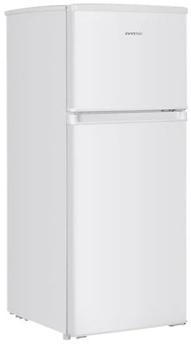 Frigorifico Dos Puertas Infiniton FG-151D12BEV, 151 Litros, 122 cm de Altura, Ancho de 50 cm, Ciclico, LED Interior, Regulación en altura, E, Blanco