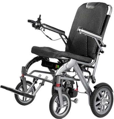 Veicolo automatico pieghevole ultraleggero sedia a rotelle elettrica per disabili anziani mobilità