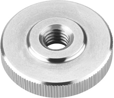 SOTOOLS SS304 - Tuerca moleteada M6 (acero inoxidable SS304, plano, DIN 467, forma plana, diámetro de 24 mm, altura de 6 mm, para ingeniería mecánica y mucho más