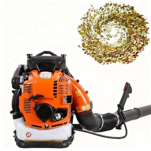 SIEEOUR Soffiatore A Zaino 4-Tempi, 95cc Soffiatore Foglie A Zaino Benzina, Attrezzatura Professionale Benzina 10hp,Potenza Nominale 4.5kw, Fornisce Flusso Aria Massimo 1700m³/H Per Esterno(Red)