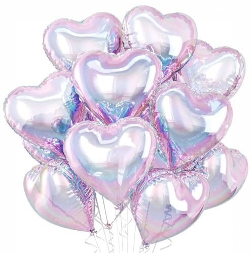 Folienballon Herz Luftballons Bunt Blendend,12 Stück Herz Helium Luftballons,Heliumballon Herzen,Herzluftballons,Herzform Folienluftballon Herzballons für Geburtstag Hochzeit Valentinstag | Heliumballon Herzen,Herzluftballons,Herzform Folienluftballon Herzballons für Geburtstag Hochzeit Valentinstag