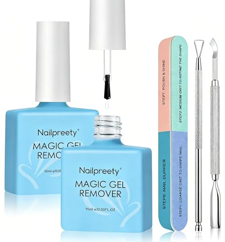 2 x 15ml Nagellackentferner Für Gelnägel, Entfernen Von Gel Nagellack, Entfernen von gel nagellackEffektiver Nagellackentferners Für Gelnägel für 3-5 Minuten, Schadet Dem Nagel Nicht