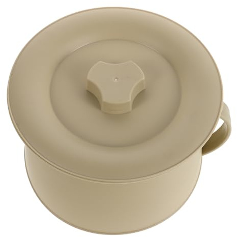 DOITOOL Urinario con Tapa de Plástico Fácil de Limpiar y Seguro Ancianos, Adecuado como Orinal Portátil para Uso en Cama y Viaje