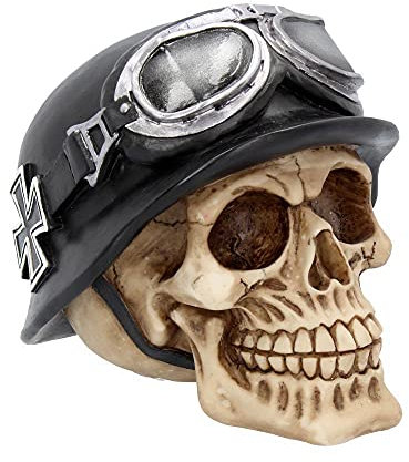 Nemesis Now Iron Cross Skull None Totenkopf Standard Polyresin Gothic, Horror, Steampunk, Totenköpfe