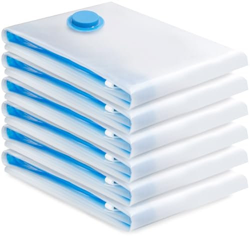 BoxLegend Bolsas Vacio Ropa Bolsas de Vacio para Ropa 6L 80x60cm Bolsas Almacenaje Vacio para Mudanzas Compresión Ahorro Espacio para Textil, Ropa de Cama, Edredones, Almohadas, Sábanas, Mantas