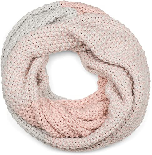 styleBREAKER Damen Strick Loop Schal Ombré Reiskorn | 65x41 cm großer Rundschal, kratzfreies wärmendes Gewebe, 2-mal flexibel um den Hals wickelbar, Made in Europe (Polen).