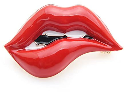 C SS CC Broschen Rote Lippe Emaille Broschen Frauen Männer Party Bankettlegierung Brosche Pins Mädchen Mützen Taschen Zubehör Anstecknadeln Für Damen
