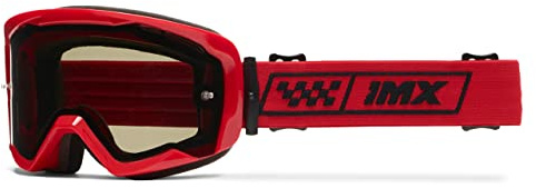 IMX RACING Endurance Motorradbrille | Dreilagiger Schwamm | DualLens Kratzfeste AntiFog-Beschichtung | Breites 40-mm-Band Silikonaufdruck | Zwei Linsen inklusive